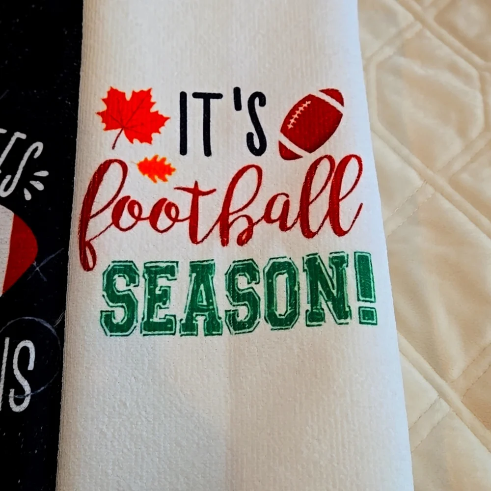 Soft kitchen dish towel hand towel duo football set. Kitchen bath giftab…